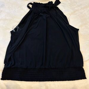 NWT New I.N.C. Black Knit Halter Top Shirt Blouse XXL